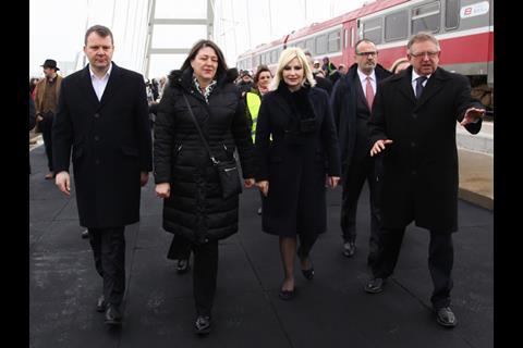 Guests included European Transport Commissioner Violeta Bulc, Minister of Construction, Transport & Infrastructure Zorana Mihajlović and local officials